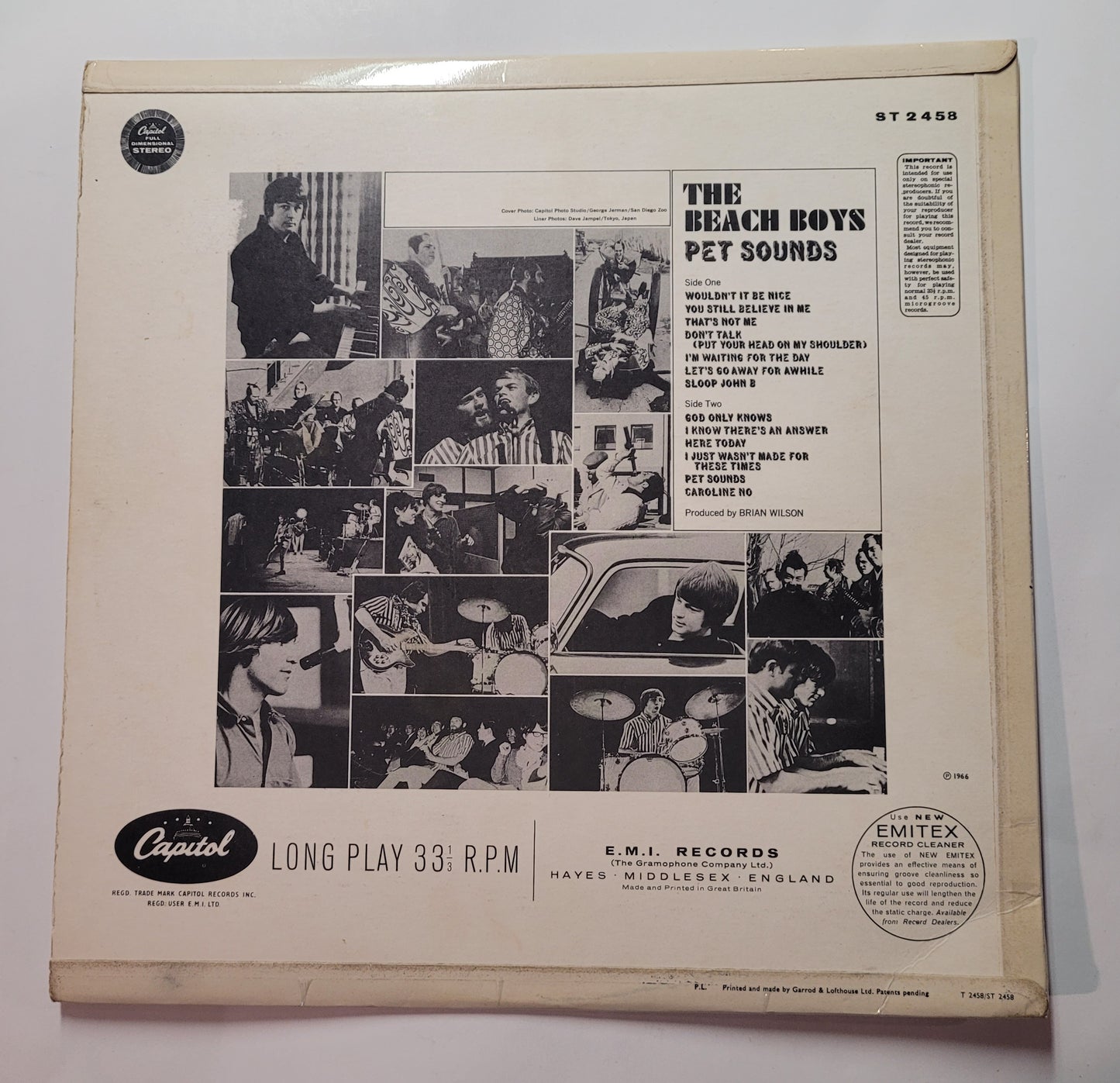 The Beach Boys Pet Sounds. Original 1966 U.K. Stereo pressing in VG+ / VG+ condition