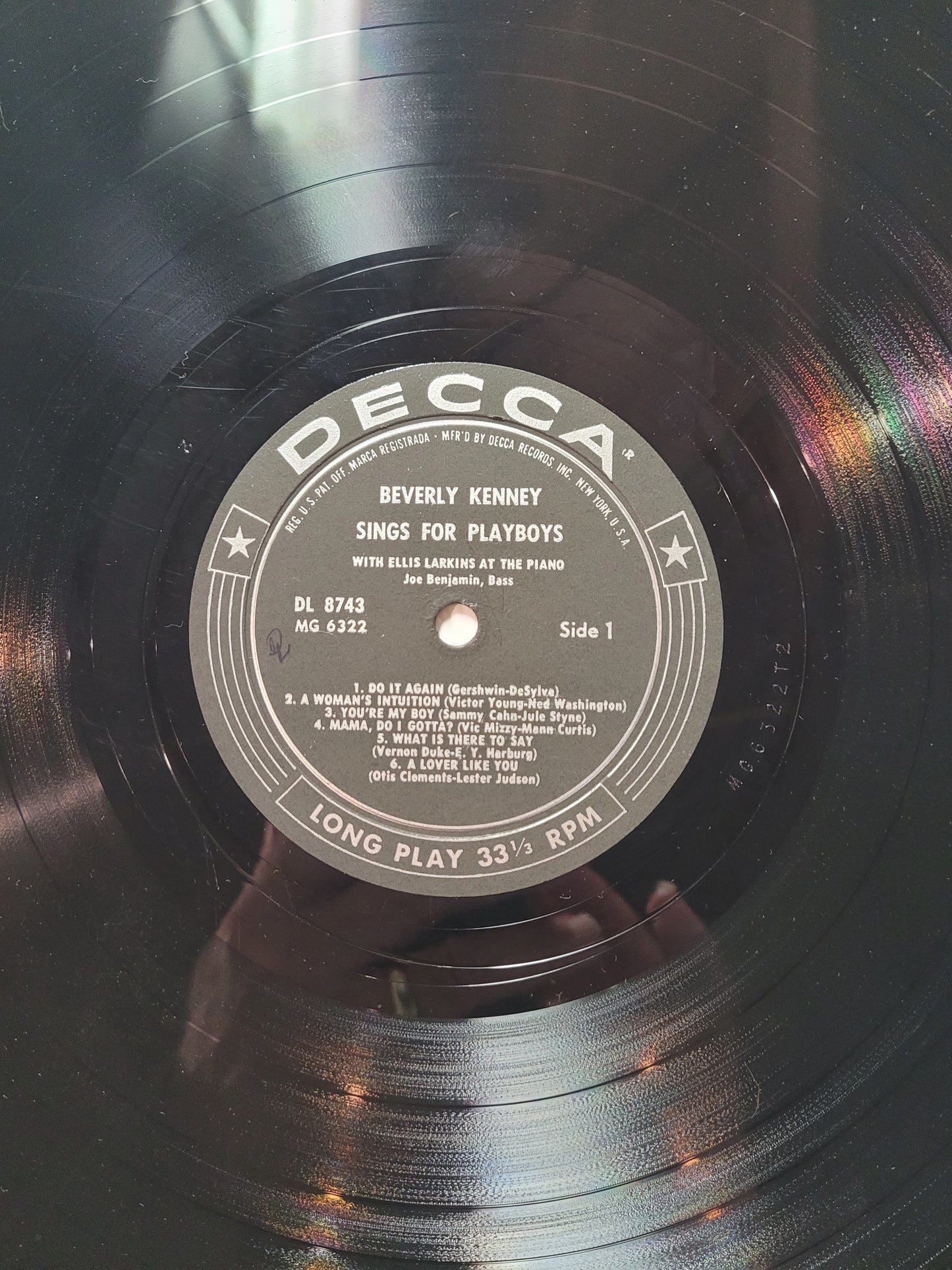 Beverly Kenney – Sings for Playboys (Original Decca Pressing, Complete with Inserts)