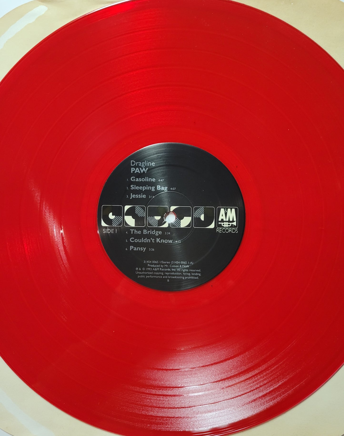Paw: Dragline Original 1993 Red Vinyl Pressing