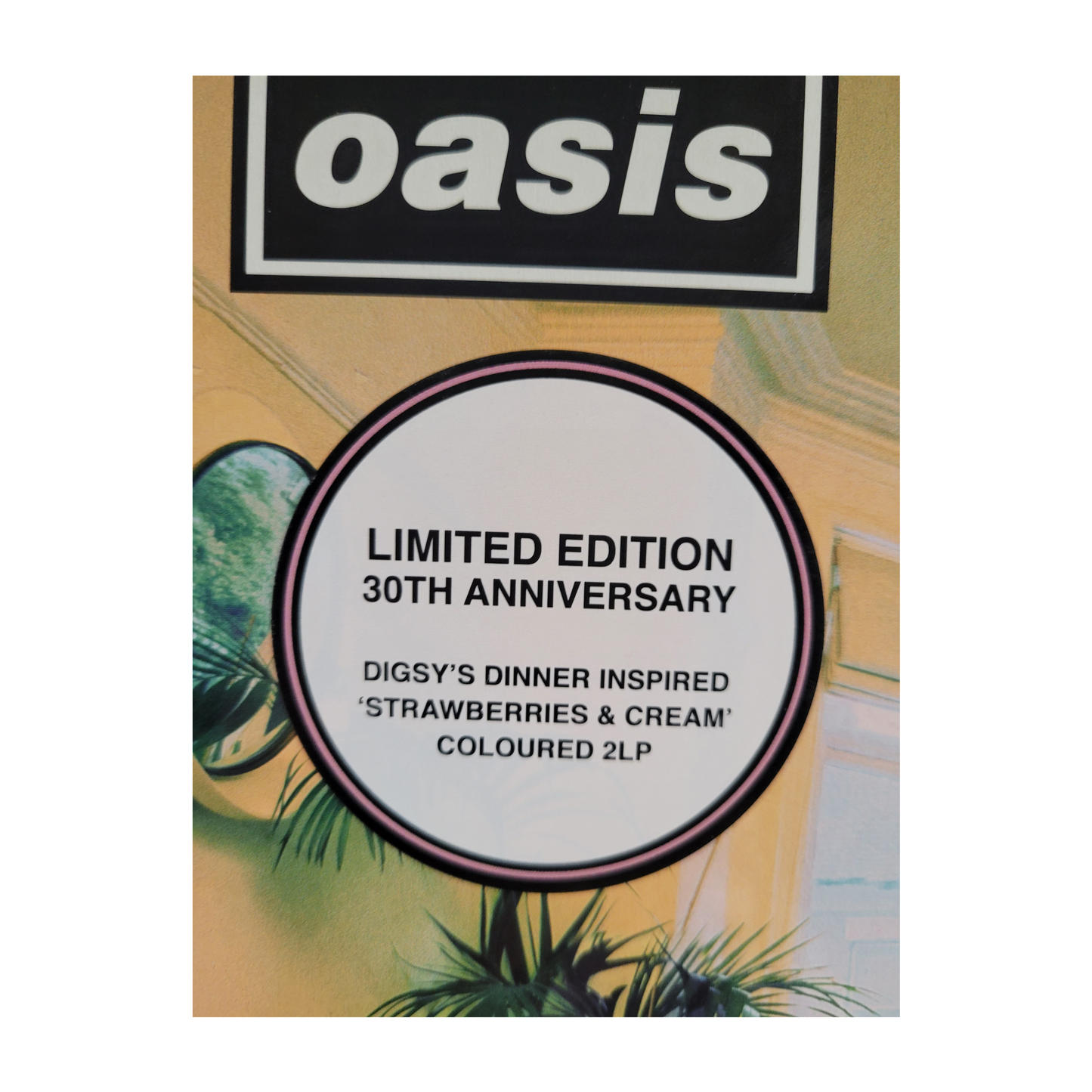 Oasis – Definitely Maybe (Sealed 30th Anniversary UK Import Colored Vinyl LP, "Strawberries & Cream")