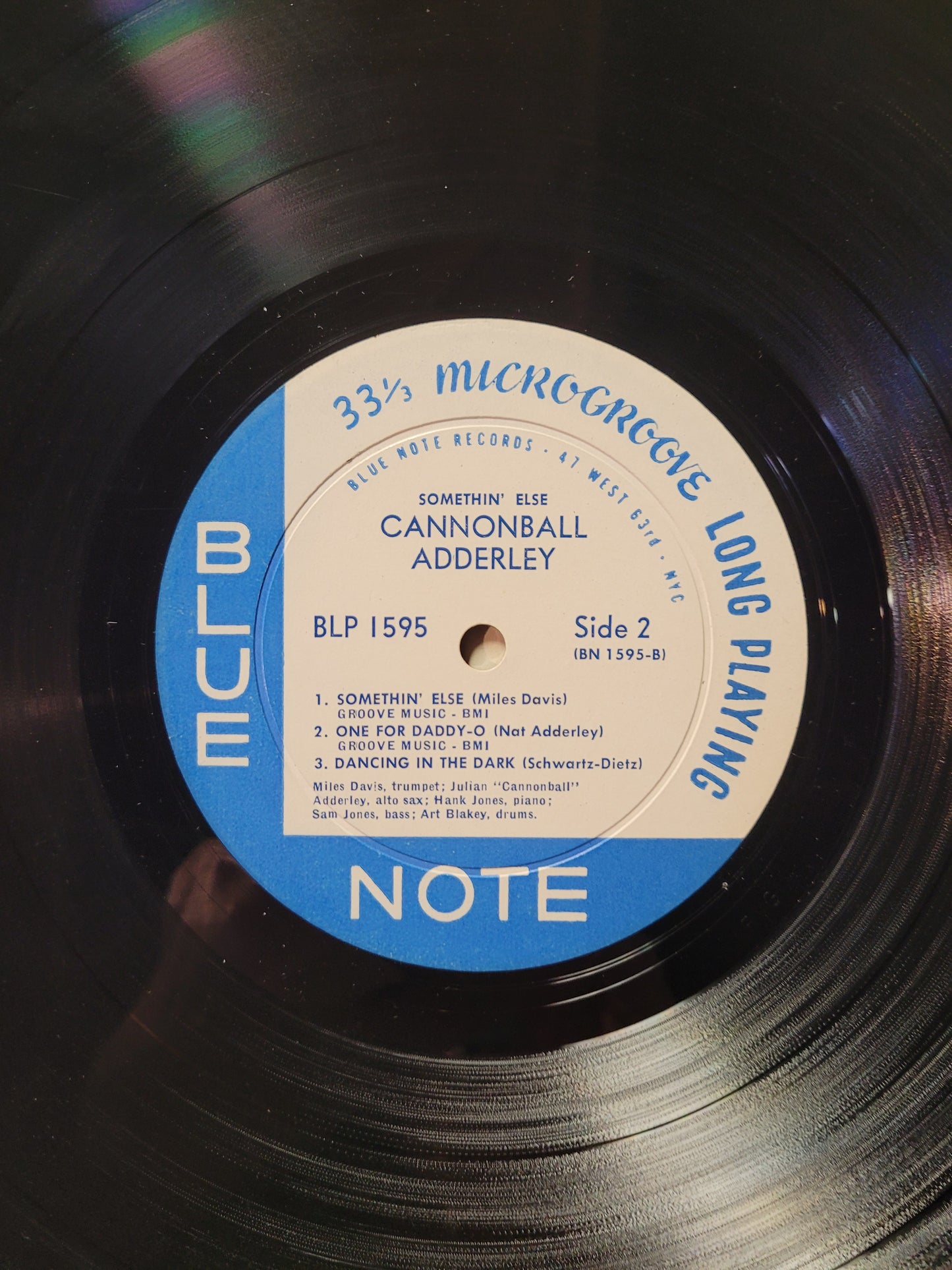 Cannonball Adderley – Somethin’ Else (Blue Note 1595, 1959 Deep Groove Mono Repress)