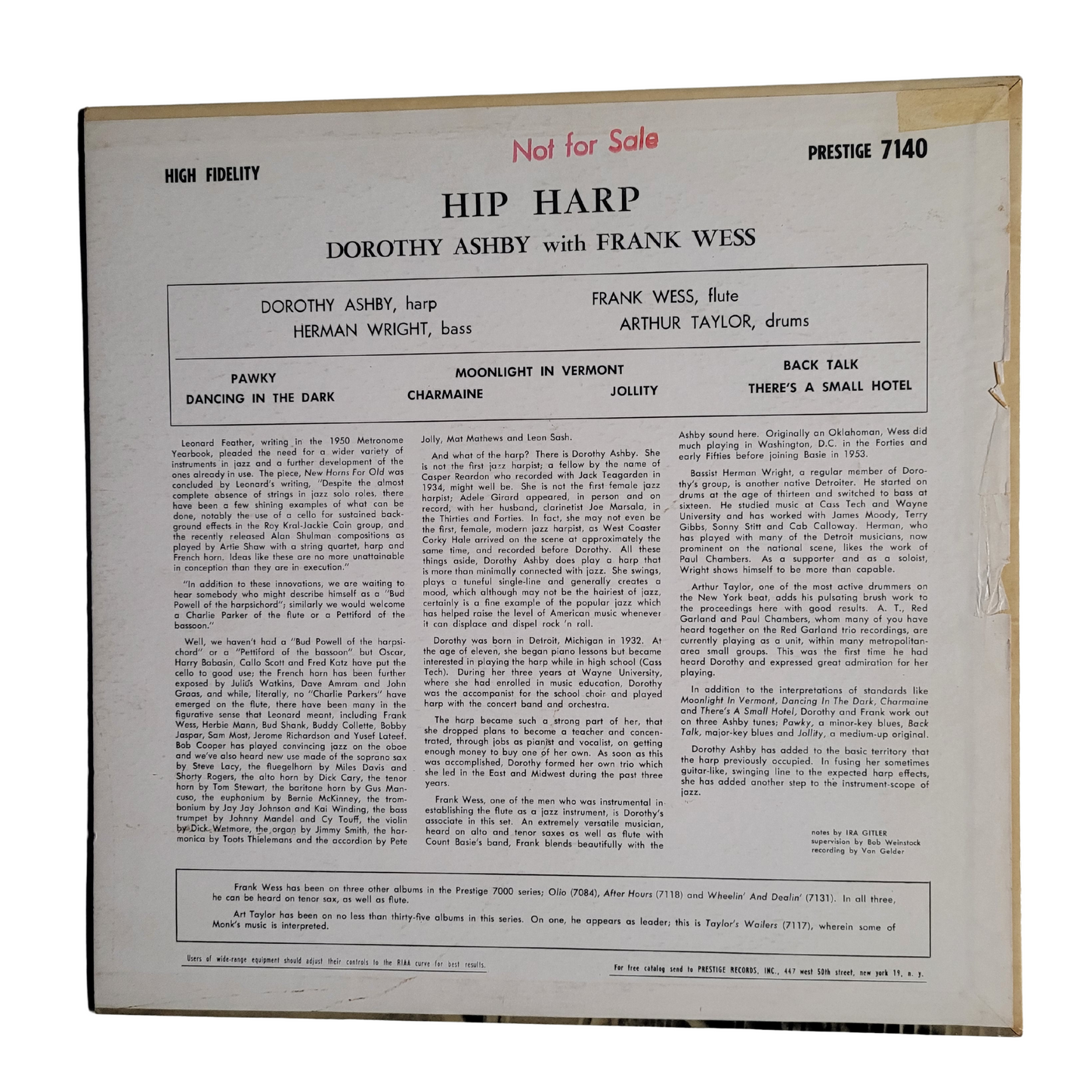 Dorothy Ashby – Hip Harp (Mono Original Pressing)