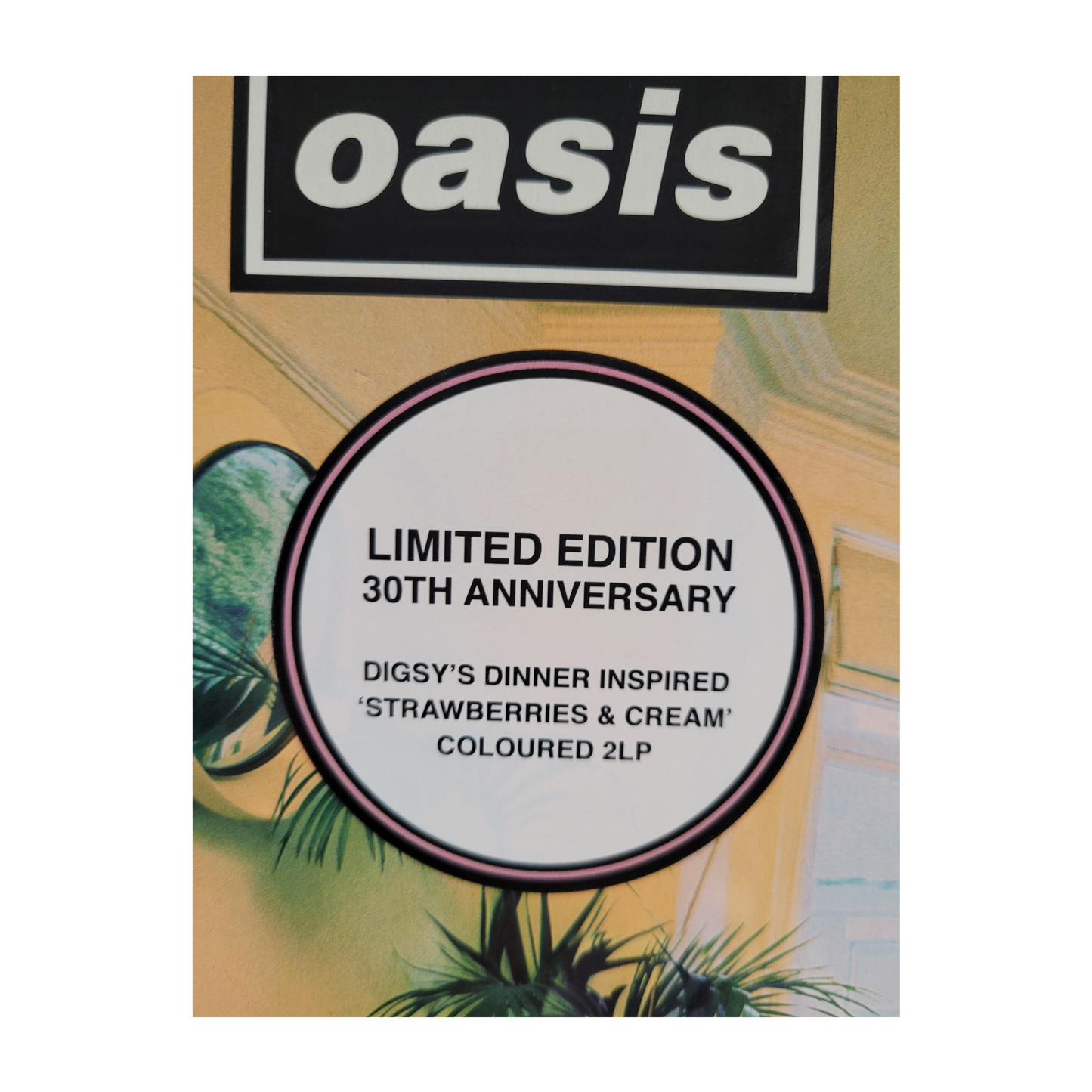 Oasis – Definitely Maybe (Sealed 30th Anniversary UK Import Colored Vinyl LP, "Strawberries &amp; Cream")