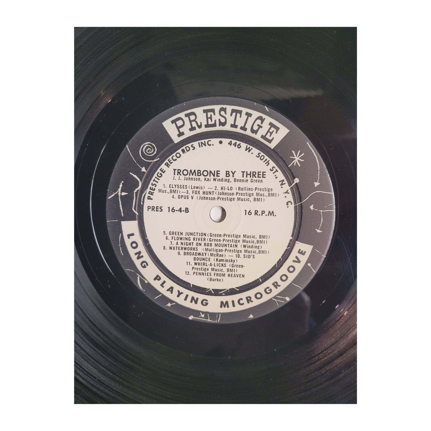 Trombone By Three by Jay Jay Johnson, Kai Winding and Bennie Green. 16 RPM Record