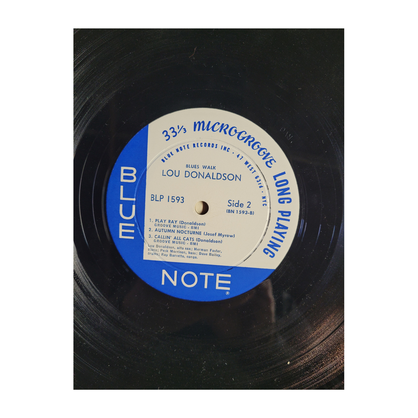 Lou Donaldson – Blues Walk (Blue Note 1593, 1959 Deep Groove Mono RVG "Ear" Pressing)